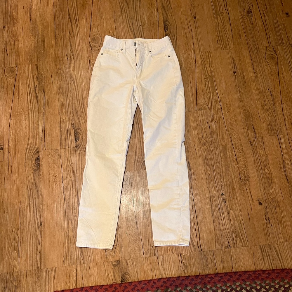 American Eagle White/Cream corduroy pants